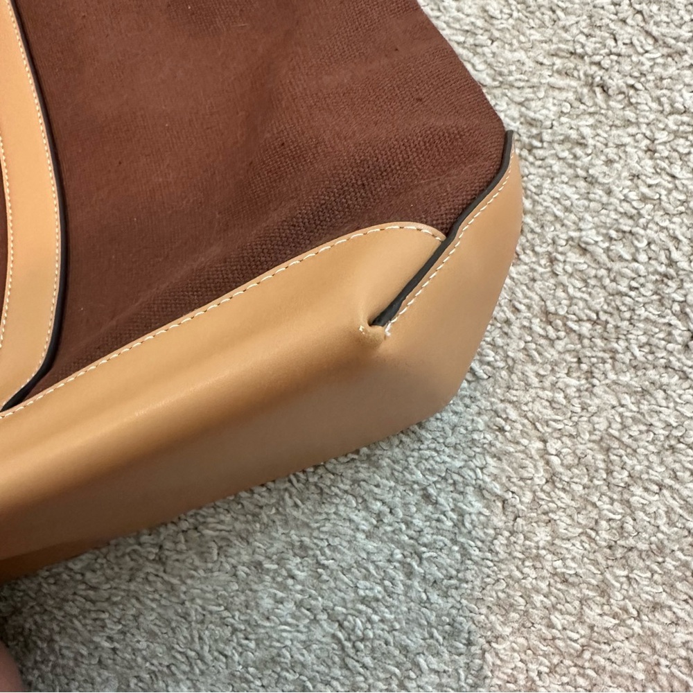 Stoney Clover Lane Brown Canvas Tote GUC - Picture 6 of 7